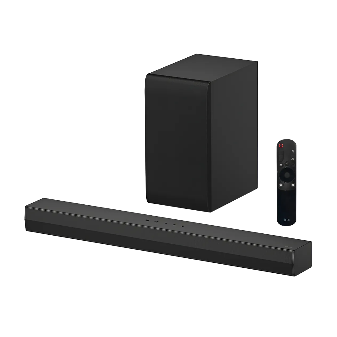 Soundbar LG 300W RMS 2.1 Canais Dolby Digital BT HDMI AI SoundPro