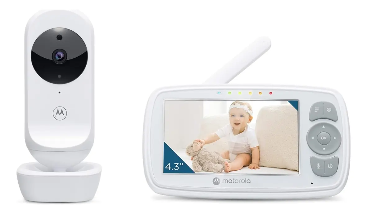 Babá Eletrônica Motorola VM34 Tela 4.3" Visão Noturna Zoom Digital Sem Wi-Fi